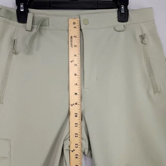 North Face Bridgeway Ankle Pants Womens 12 Green FlashDry-XD UPF 40+ Stretch - Picture 9 of 14